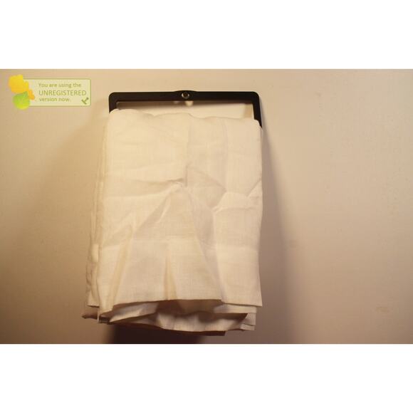 Threshold 54"x95" Light Filtering Linen Rod Pocket Window Curtain Panel White* - Picture 2 of 5